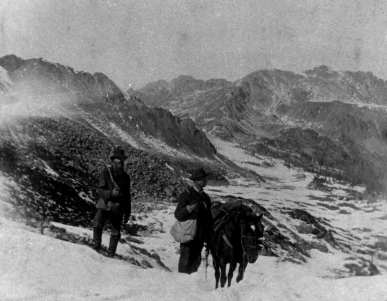 Prospectors in what was then the "Pikes Peak" region of western Kansas Territory (modern Colorado), ca. 1858.